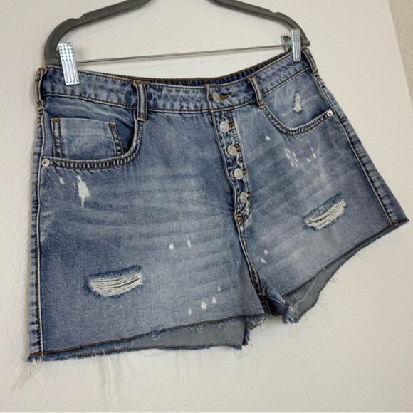 Anthropologie Pilcro Denim Cut Off‎ Distressed Shorts - Picture 3 of 9